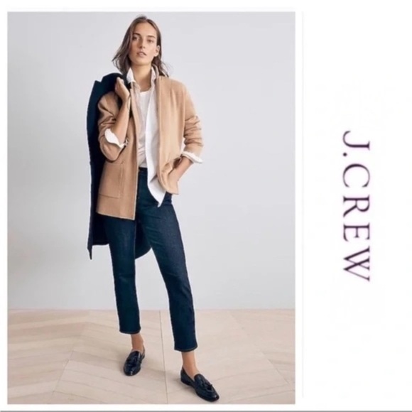 J. Crew 365 Sophie Tan Open Front Cotton/Merino Wool Blend‎  Sweater Blazer S - Picture 2 of 12